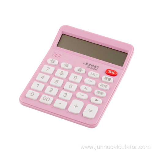 838 dual power solar button office business calculator